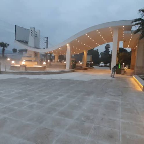 مقاوم سازی ،آب بندی و ایزولاسیون محوطه ورودی هتل گلپاد بانک پاسارگاد نشتارود